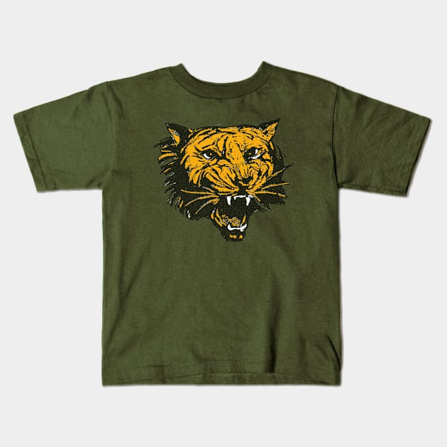 Orange Tiger Kids T-Shirt by mirandalous